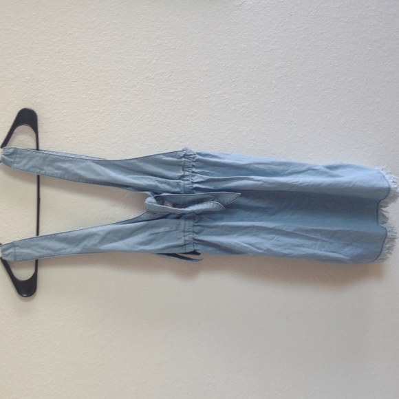 Revolve Denim overall jumper mini dress with adjustable shoulder straps - Picture 3 of 7